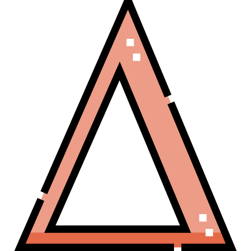 delta Detailed Straight Lineal color icon