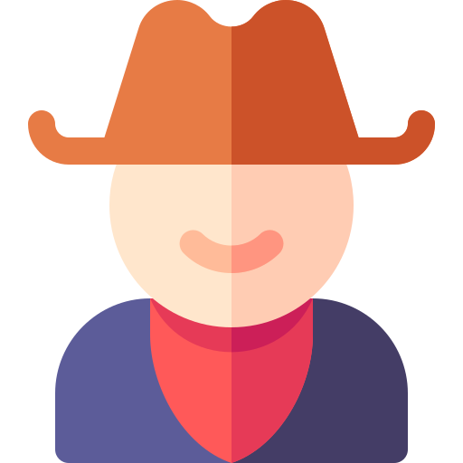 Cowboy Basic Rounded Flat icon