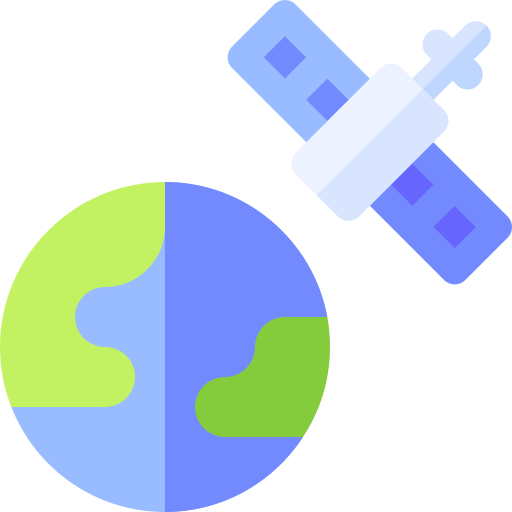 satelita Basic Rounded Flat ikona