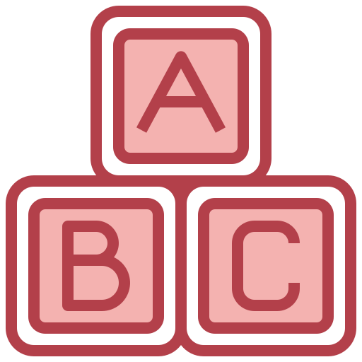 blok abc Surang Red ikona