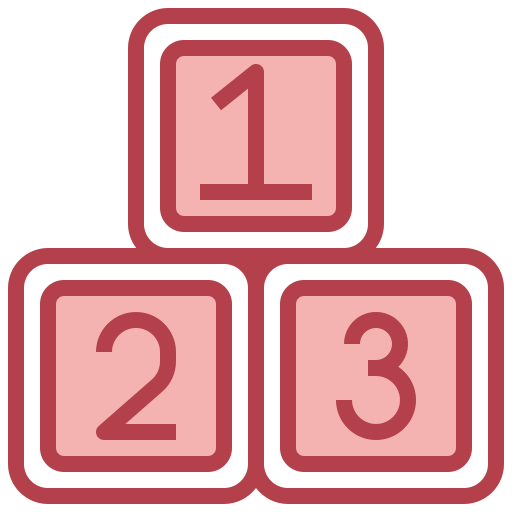 Number blocks Surang Red icon