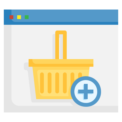 Grocery cart Surang Flat icon