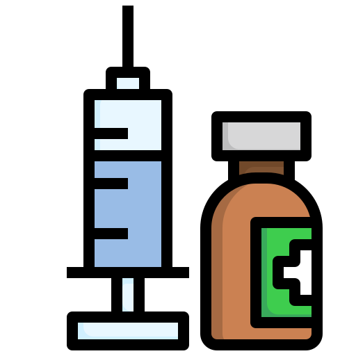 vacuna Surang Lineal Color icono