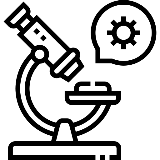 microscope Detailed Straight Lineal Icône