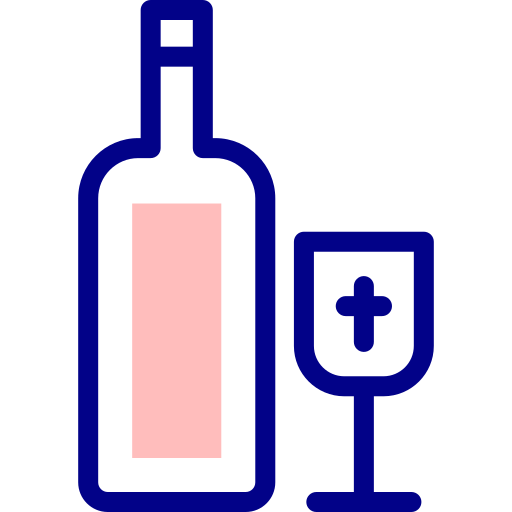 포도주 Detailed Mixed Lineal color icon