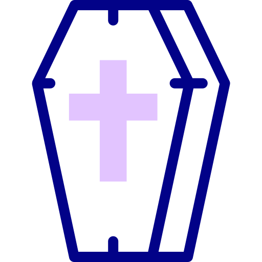 棺 Detailed Mixed Lineal color icon