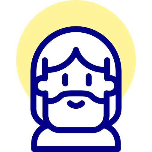 Jesus Detailed Mixed Lineal color icon