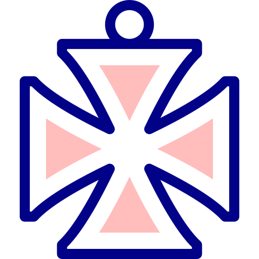 クロス Detailed Mixed Lineal color icon