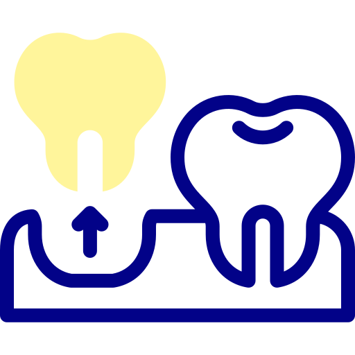 extracción dental Detailed Mixed Lineal color icono