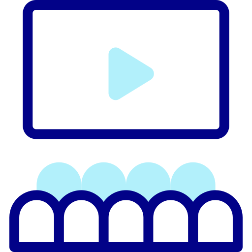 schermo cinematografico Detailed Mixed Lineal color icona
