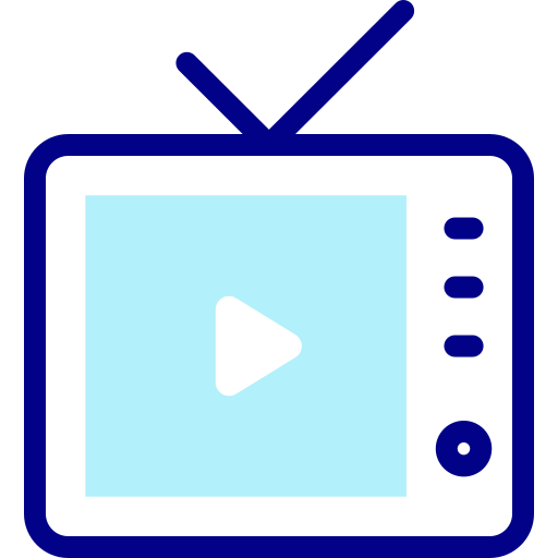 テレビ Detailed Mixed Lineal color icon