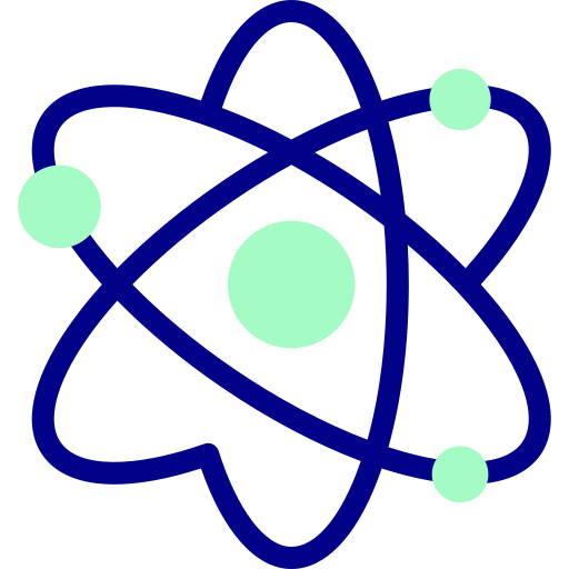 atom Detailed Mixed Lineal color icon