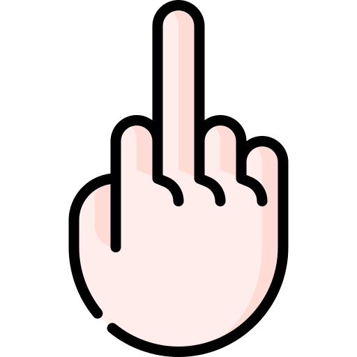dedo medio Special Lineal color icono