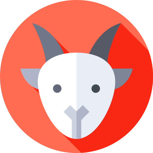 Goat Flat Circular Flat icon