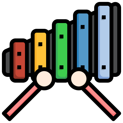 ksylofon Surang Lineal Color ikona
