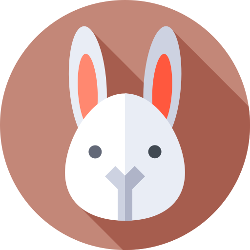 conejo Flat Circular Flat icono