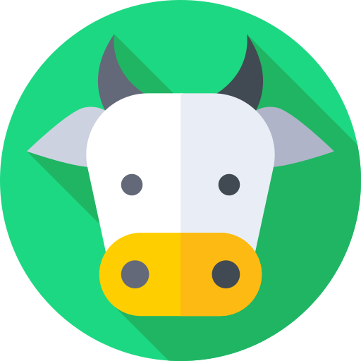 Cow Flat Circular Flat icon