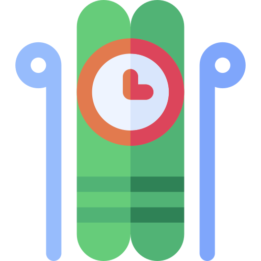 Ski Basic Rounded Flat icon