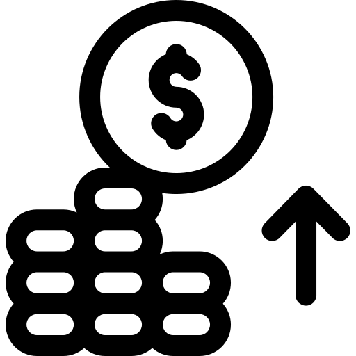 crescimento de dinheiro Basic Rounded Lineal Ícone