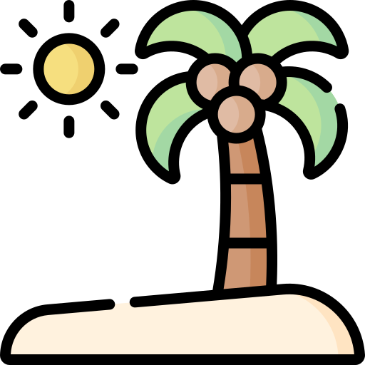 코코넛 나무 Special Lineal color icon