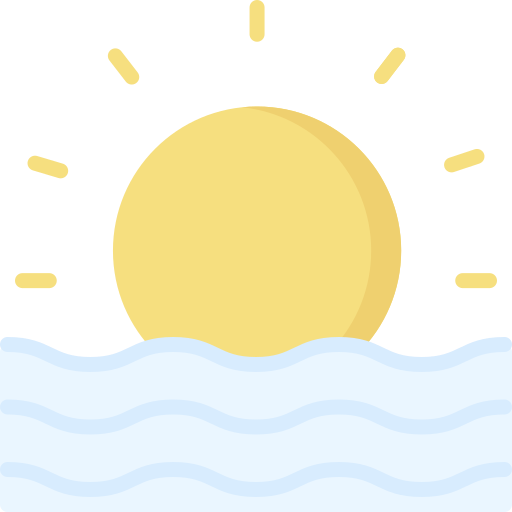 sonnenuntergang am strand Special Flat icon