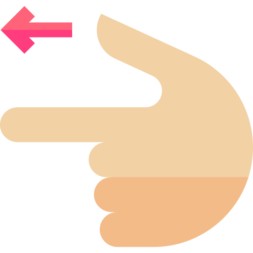 hand Basic Straight Flat icon