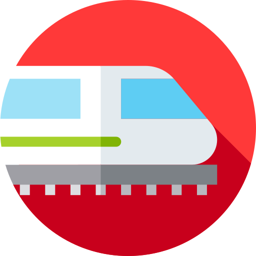 pociąg Flat Circular Flat ikona
