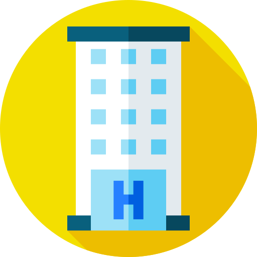 hotel Flat Circular Flat icon