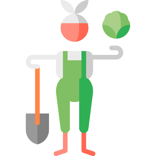 coltivazione del frutteto Puppet Characters Flat icona