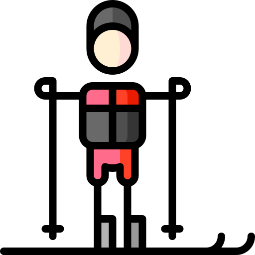 Горнолыжный спорт Puppet Characters Lineal Color иконка