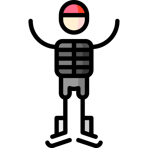 schaatsen Puppet Characters Lineal Color icoon