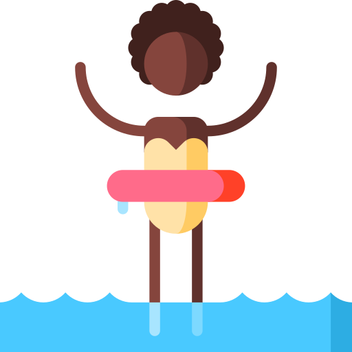 natación Puppet Characters Flat icono