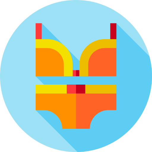 Swimsuit Flat Circular Flat icon