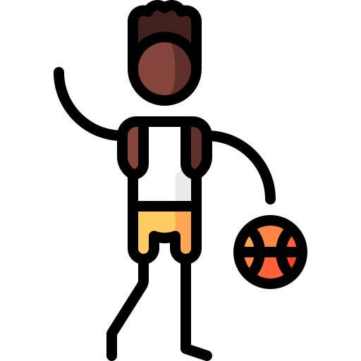 Basketball Puppet Characters Lineal Color icon