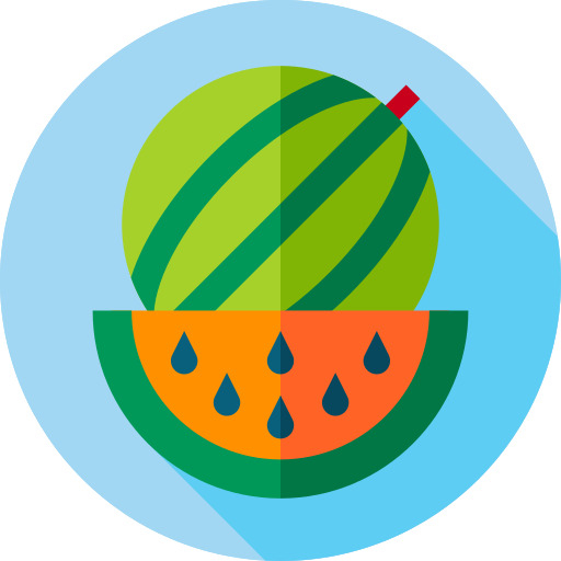 Watermelon Flat Circular Flat icon