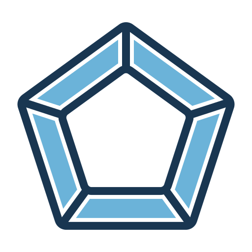 Pentagon Generic Blue icon