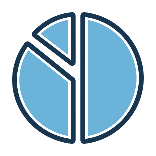 円グラフ Generic Blue icon