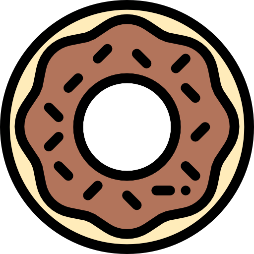 Пончик Detailed Rounded Lineal color иконка