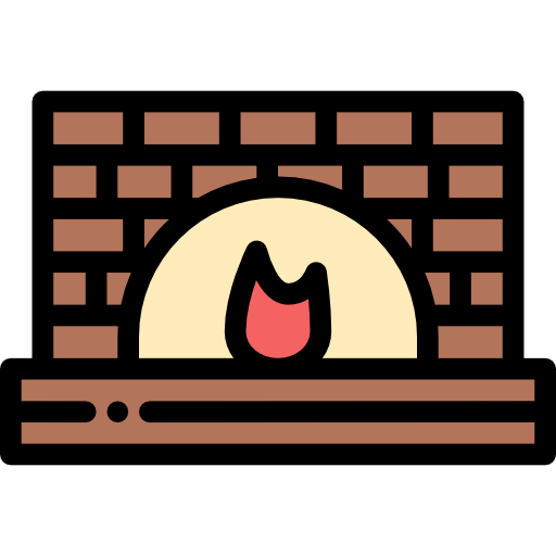 horno de piedra Detailed Rounded Lineal color icono