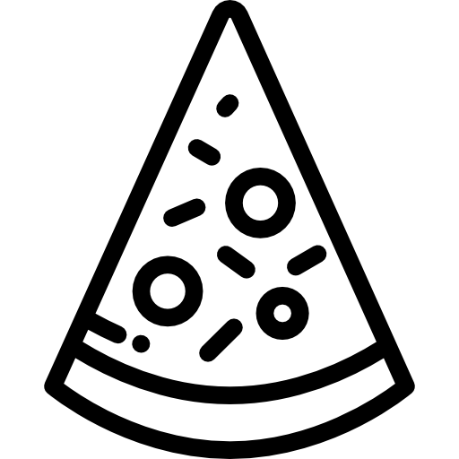 피자 조각 Detailed Rounded Lineal icon