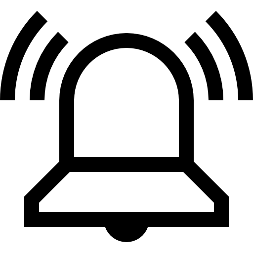 alarme Basic Straight Lineal Icône