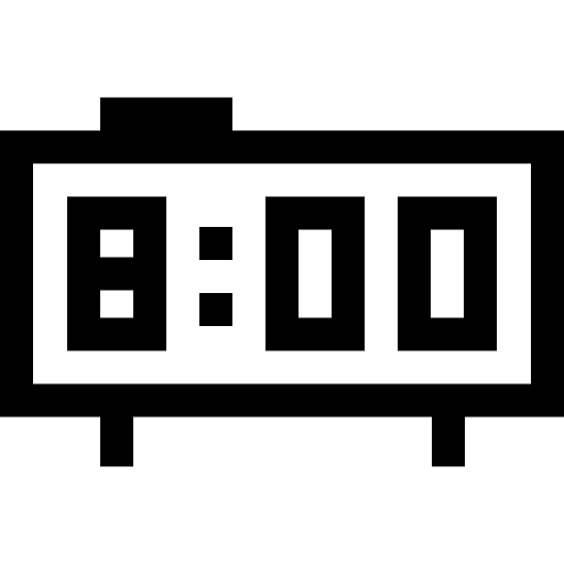 디지털 시계 Basic Straight Lineal icon