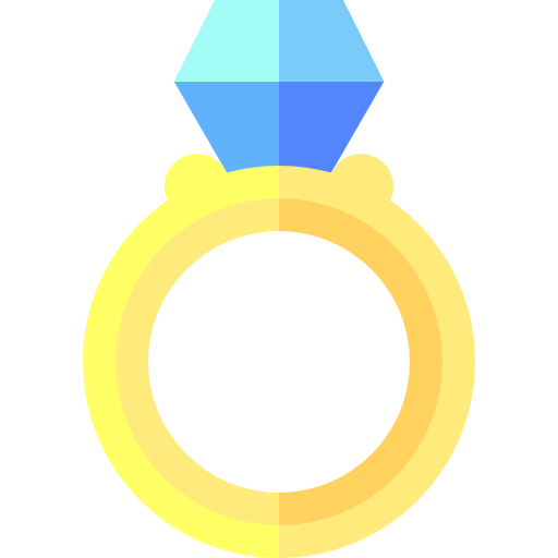 Diamond ring Basic Straight Flat icon