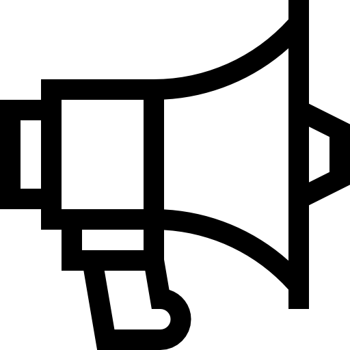 megafon Basic Straight Lineal ikona