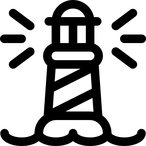 latarnia morska Basic Rounded Lineal ikona