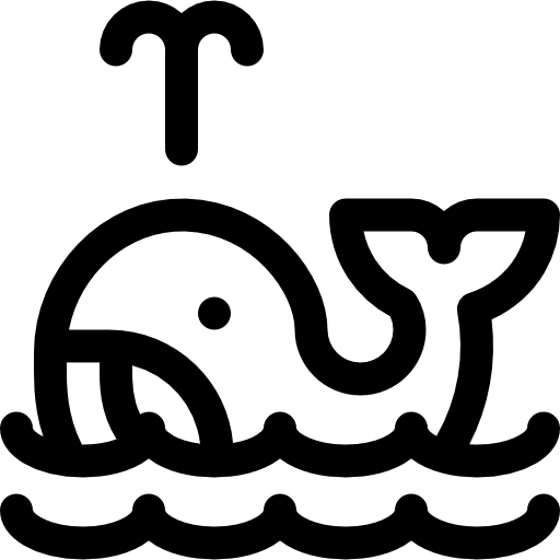 wieloryb Basic Rounded Lineal ikona