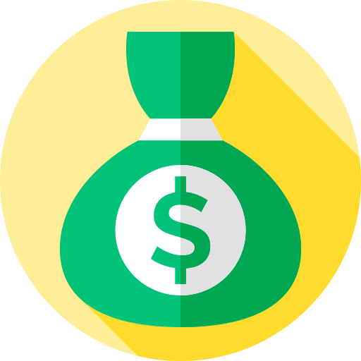 Money bag Flat Circular Flat icon
