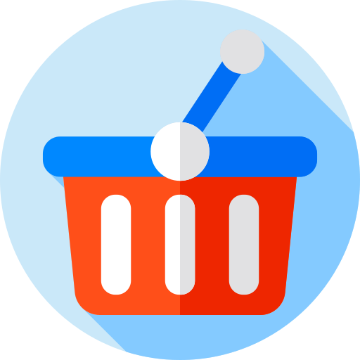 Shopping basket Flat Circular Flat icon