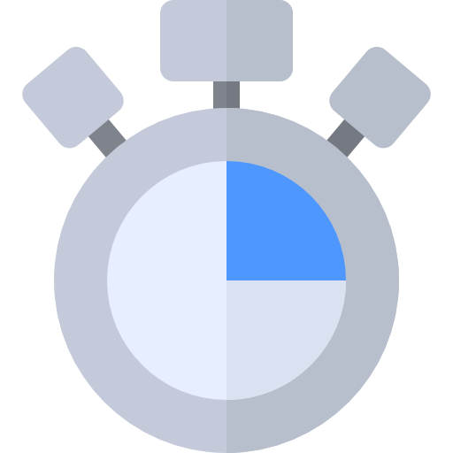 cronometro Basic Rounded Flat icona