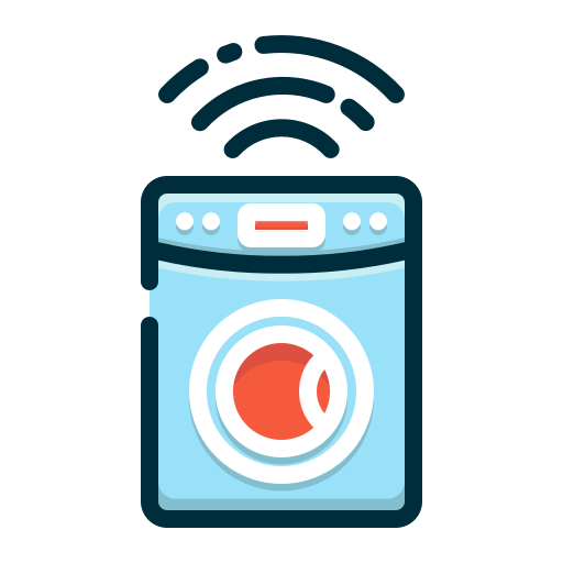 Smart washing machine Generic Outline Color icon